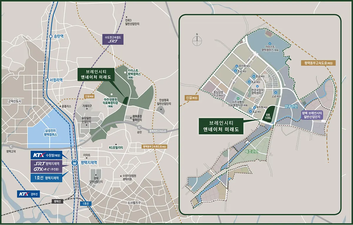 사업지의 광역지도